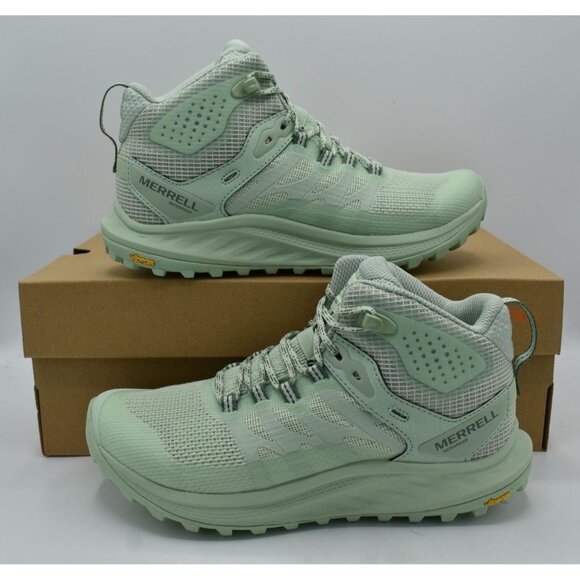 Merrell Womens Size 8.5 Antora 3 Mid Mentha Waterproof Hiking Boots Shoes - Picture 9 of 12